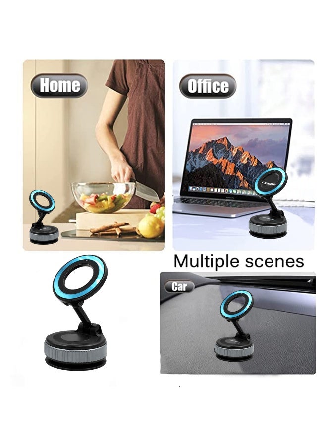 حامل هاتف مغناطيسي بتقنية الشفط الفراغي، مزود بقاعدة دوارة 360 درجة، مصنوع من سبائك الألومنيوم، سهل الاستخدام بيد واحدة، يُثبت على لوحة القيادة (JM-5060) - Image 5